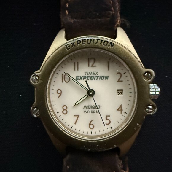 Men's Timex Expedition Indiglo Watch W/ Original Band - New Battery - Picture 1 of 15